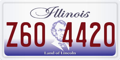 IL license plate Z604420