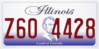 IL license plate Z604428
