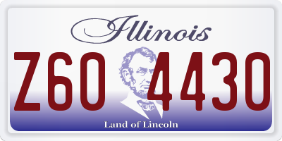 IL license plate Z604430