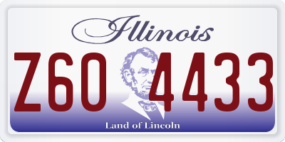 IL license plate Z604433