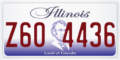 IL license plate Z604436