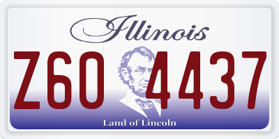 IL license plate Z604437