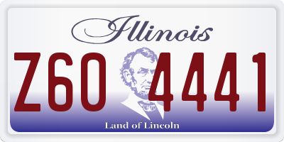 IL license plate Z604441