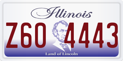 IL license plate Z604443