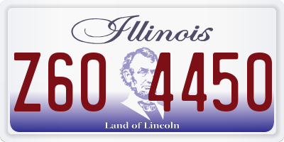 IL license plate Z604450