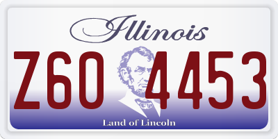 IL license plate Z604453