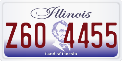 IL license plate Z604455