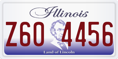 IL license plate Z604456