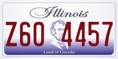 IL license plate Z604457