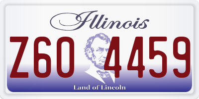 IL license plate Z604459