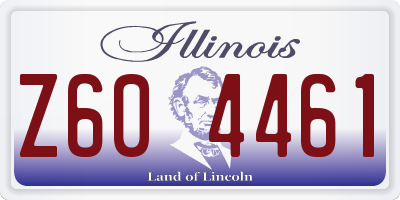IL license plate Z604461