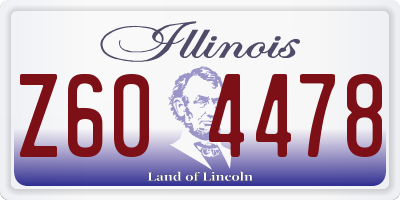 IL license plate Z604478