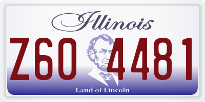 IL license plate Z604481