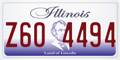 IL license plate Z604494