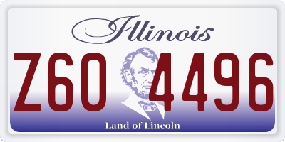 IL license plate Z604496