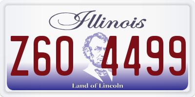 IL license plate Z604499