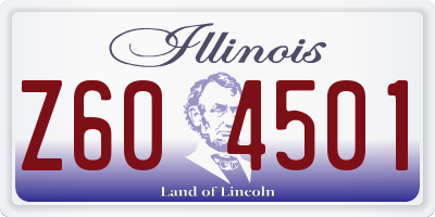 IL license plate Z604501