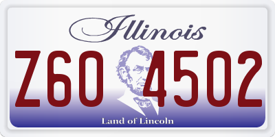 IL license plate Z604502