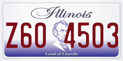 IL license plate Z604503
