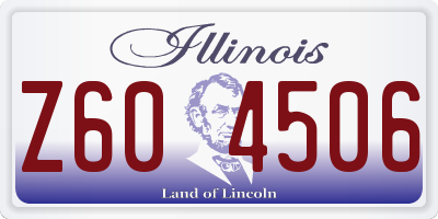 IL license plate Z604506