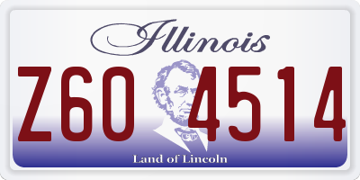 IL license plate Z604514