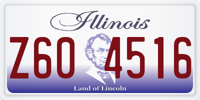 IL license plate Z604516