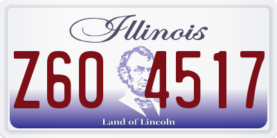IL license plate Z604517