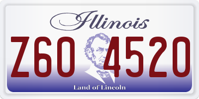 IL license plate Z604520