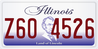 IL license plate Z604526