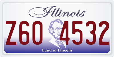 IL license plate Z604532