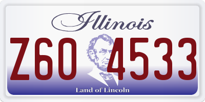 IL license plate Z604533