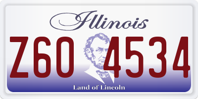 IL license plate Z604534