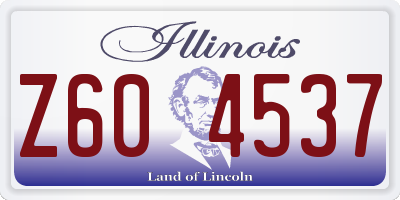 IL license plate Z604537