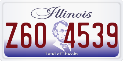 IL license plate Z604539
