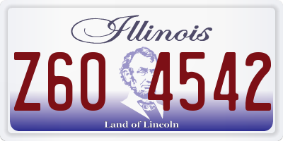 IL license plate Z604542
