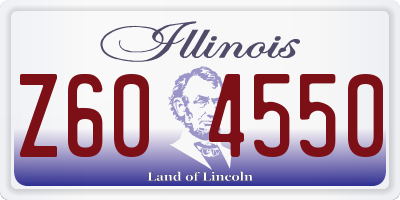IL license plate Z604550