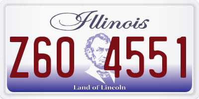IL license plate Z604551