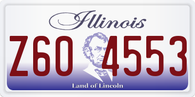 IL license plate Z604553
