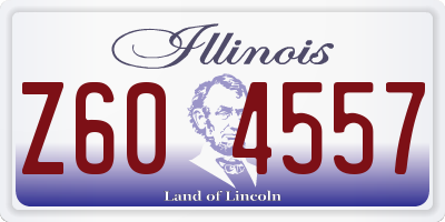 IL license plate Z604557