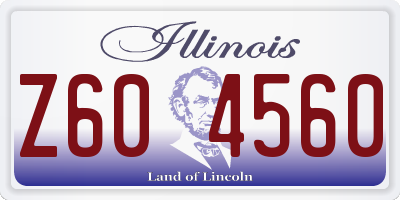 IL license plate Z604560
