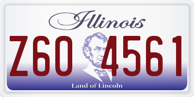 IL license plate Z604561