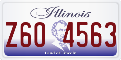 IL license plate Z604563