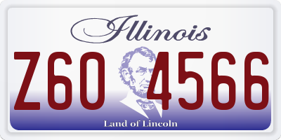 IL license plate Z604566