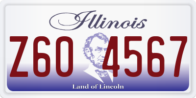IL license plate Z604567