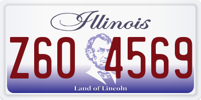 IL license plate Z604569