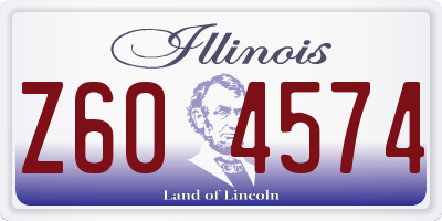 IL license plate Z604574