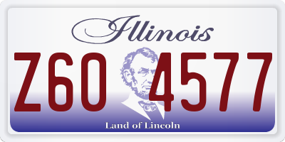 IL license plate Z604577