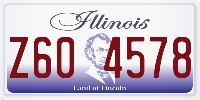 IL license plate Z604578