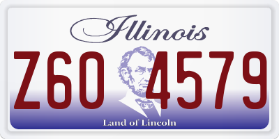 IL license plate Z604579