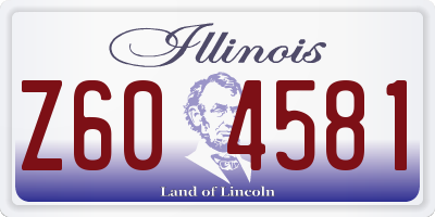 IL license plate Z604581